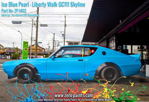 Zero Paints ZP-1402 - Ice Blue Pearl Paint for Liberty Walk GC111 Skyline (Ken Mary) 60ml – image 4
