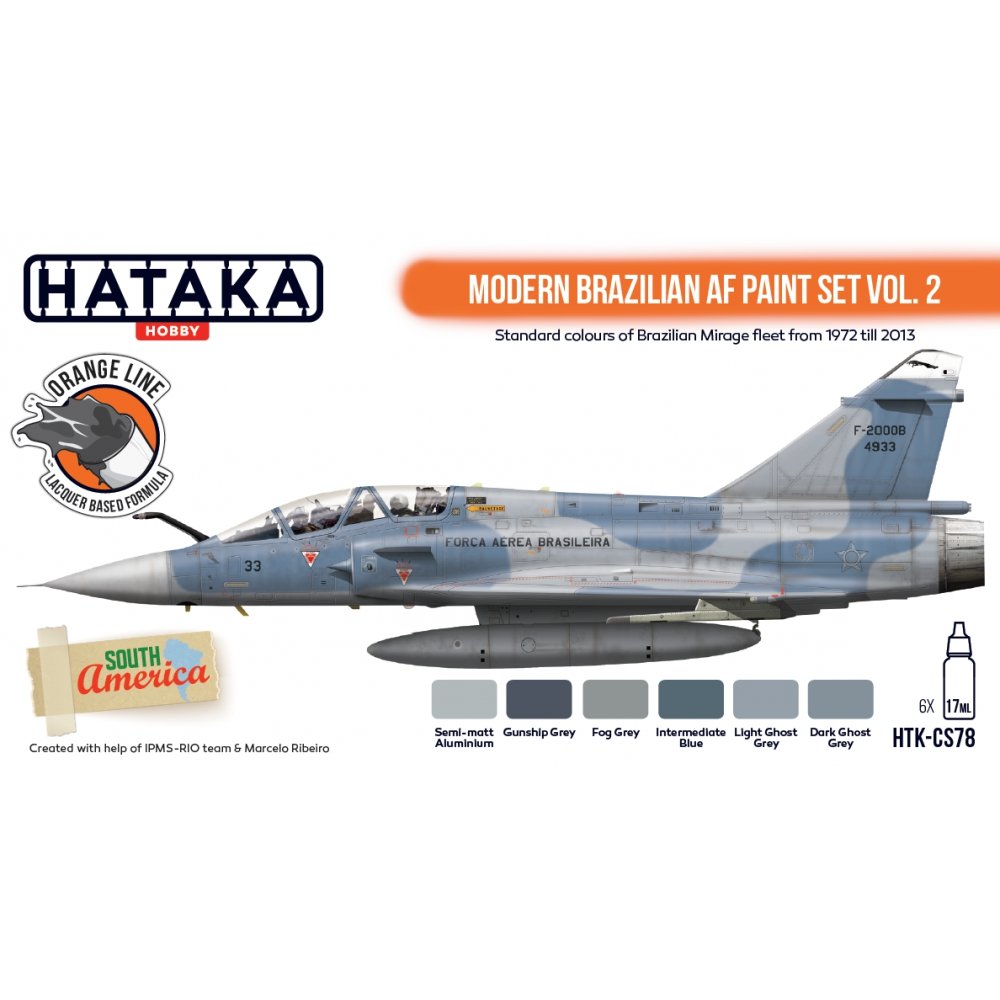 Hataka HTK-CS78 Modern Brazilian AF paint set vol. 2 (6x17ml) – obrázek 2