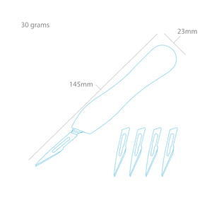 Modelcraft PKN5002-11 Plastic Scalpel Handle &amp;amp; #11 blades x 5 – zdjęcie 2