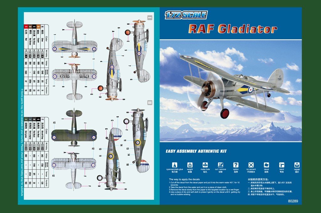 Hobby Boss 80289 RAF Gladiator 1/72 – image 3