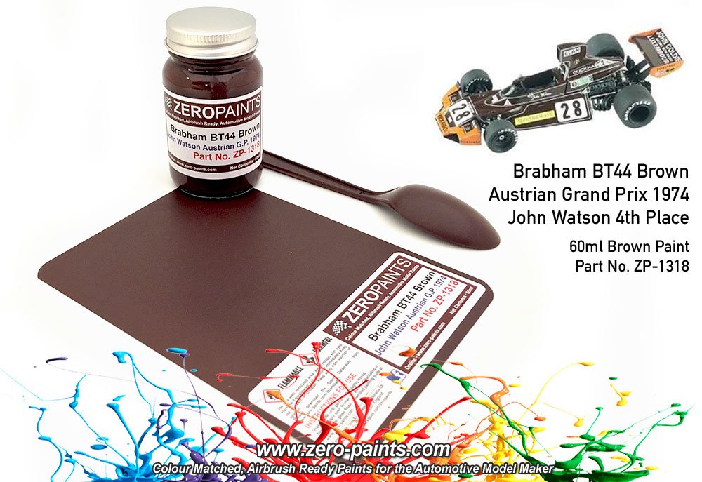Zero Paints ZP-1318 Brabham BT44 Brown Paint (John Watson Austrian GP 1974) 60ml