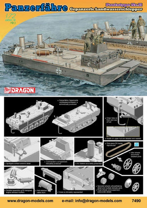 Dragon 7490 Panzerfahre Gepanzerter Landwasserschlepper Prototype Nr.II 1/72 – image 2