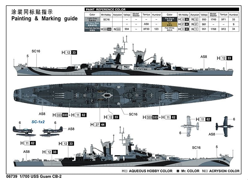 Trumpeter 06739 USS Guam CB-2 1/700 – obrázek 4
