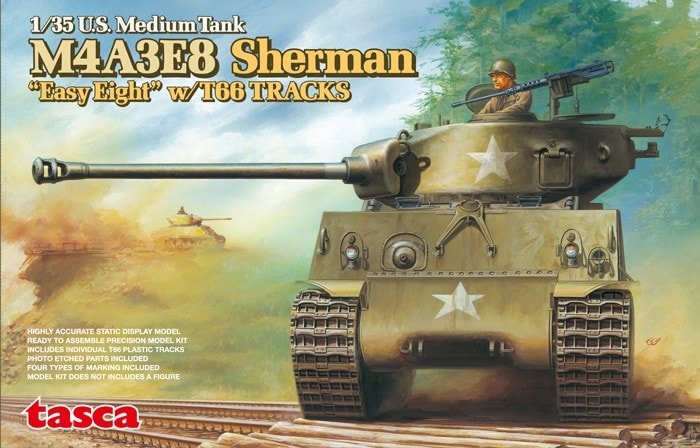Asuka 35-020 US Medium Tank M4A3E8 Sherman "Easy Eight" w/T66 TRACKS 1/35