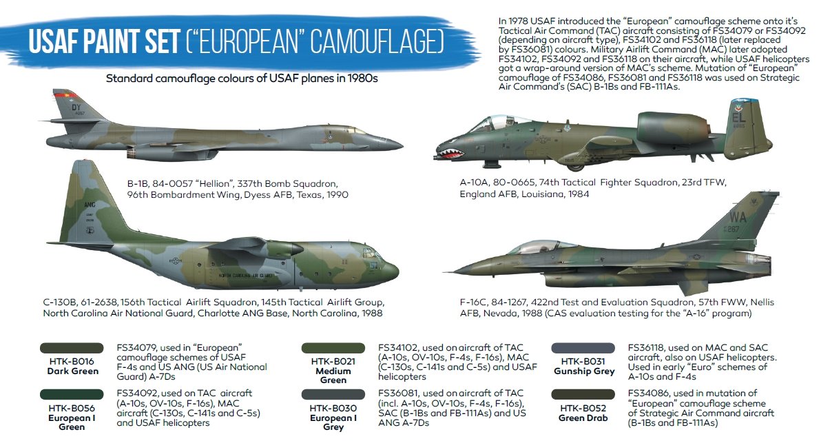 Hataka HTK-BS10 USAF Paint Set (“European” Camouflage) (6x17ml) – Bild 3