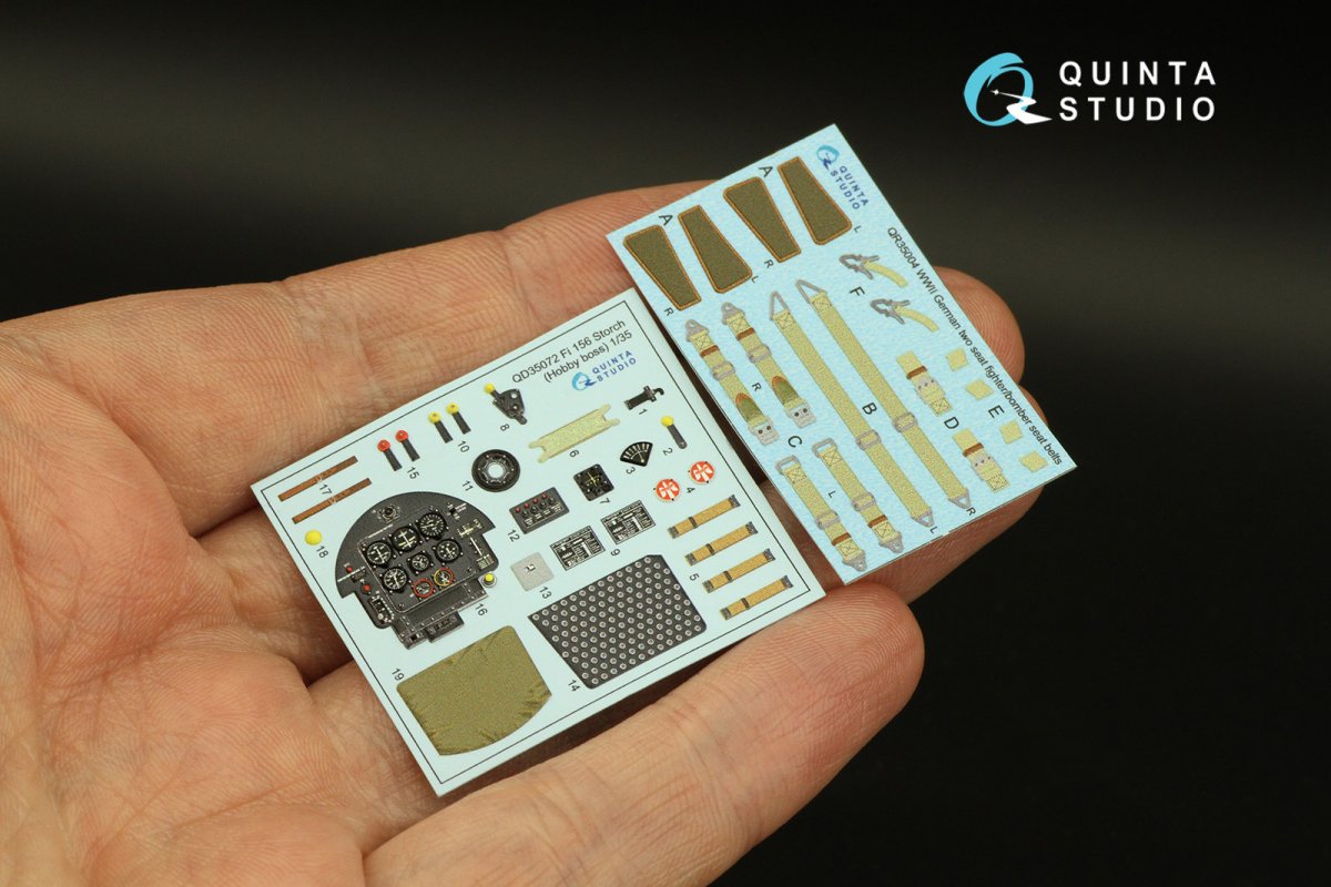 Quinta Studio QD35072 Fi 156C 3D-Printed &amp;amp; colored Interior on decal paper (Hobby Boss (ex-Tristar)) 1/35 – Bild 3