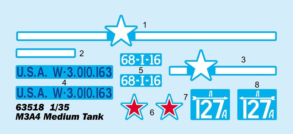 I Love Kit 63518 M3A4 Medium Tank 1/35 – zdjęcie 3
