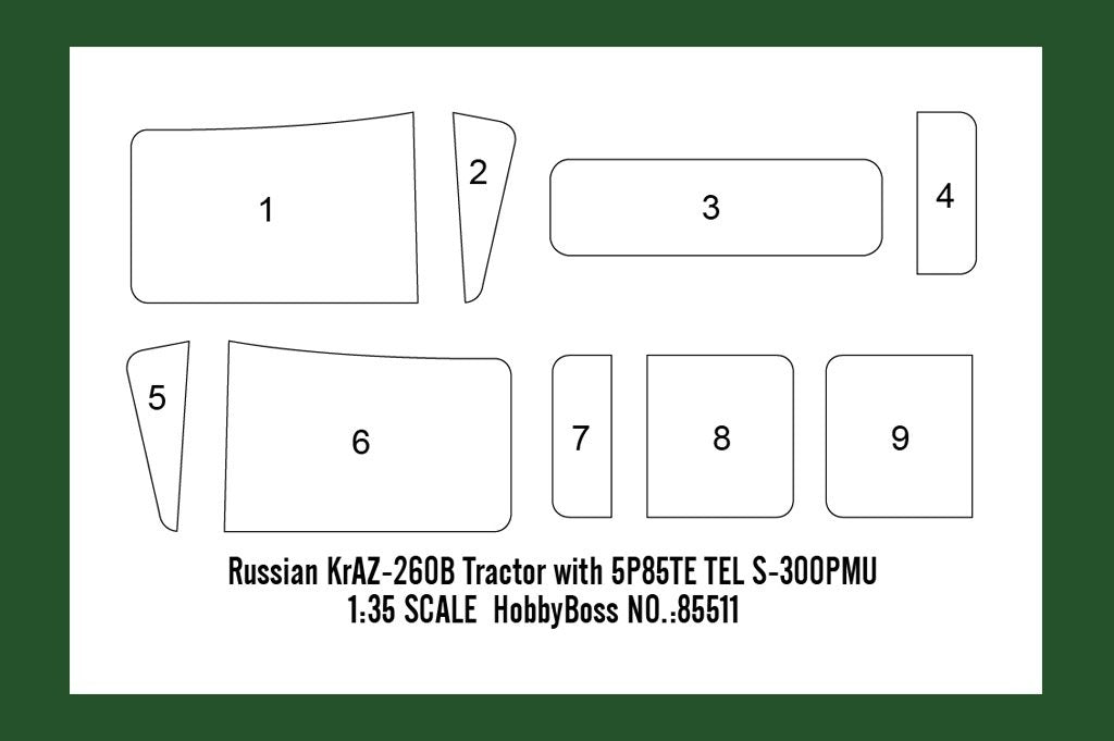 Hobby Boss 85523 Russian KrAZ-260B Tractor with MAZ/ChMZAP-5247G semitrailer 1/35 – obrázek 5