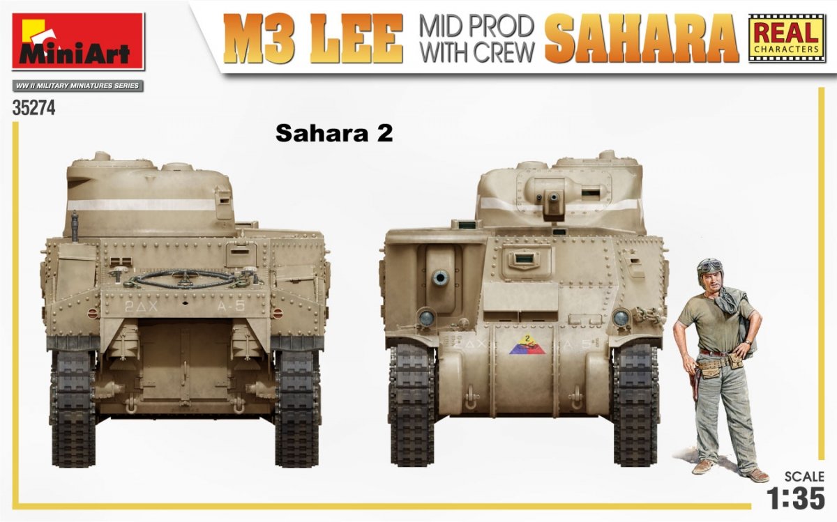 MiniArt 35274 M3 LEE MID MADE BY SAHARA w/CREW 1/35 – imagen 7