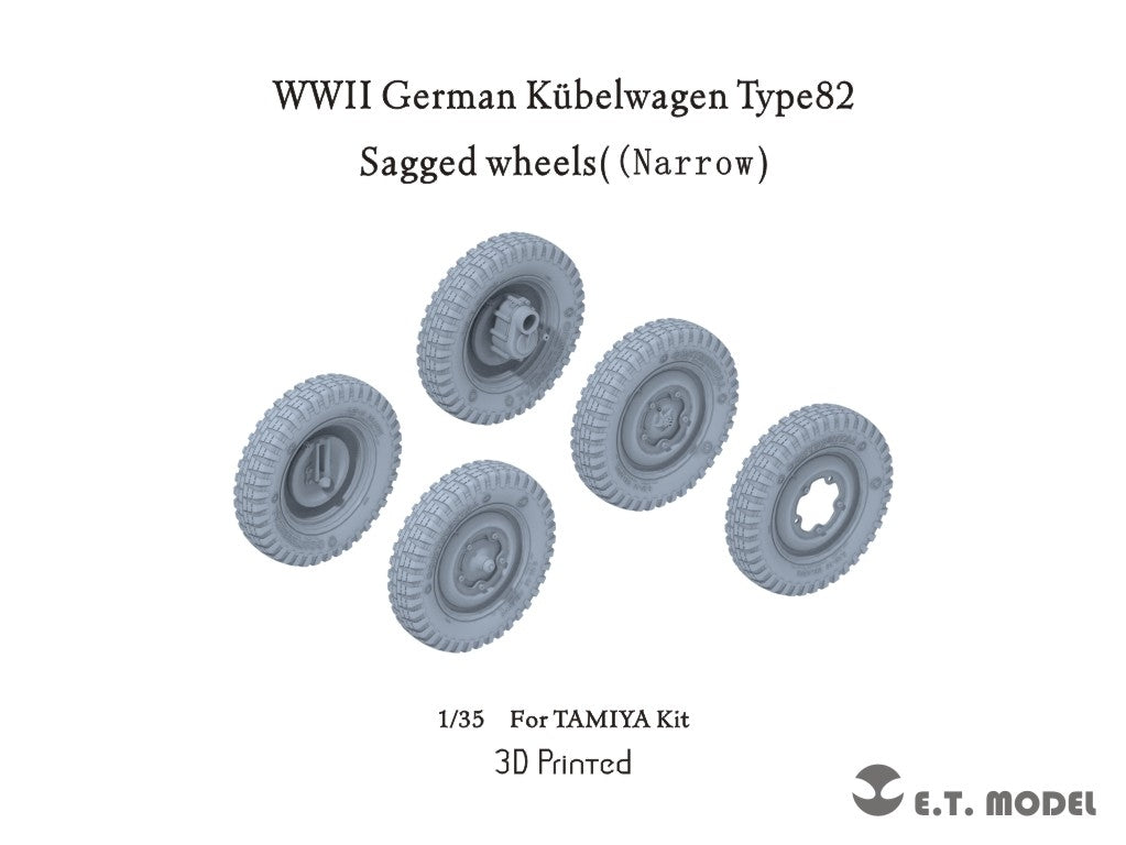 ET Model P35-138 WWII German Kübelwagen Type82 Sagged wheels Narrow For TAMIYA Kit 1/35