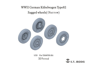 ET Model P35-138 WWII German Kübelwagen Type82 Sagged wheels Narrow For TAMIYA Kit 1/35