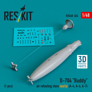 RESKIT RSU48-0364 D-704 &amp;quot;Buddy&amp;quot; air refueling store (early) (1 pcs) (3D Printed) 1/48