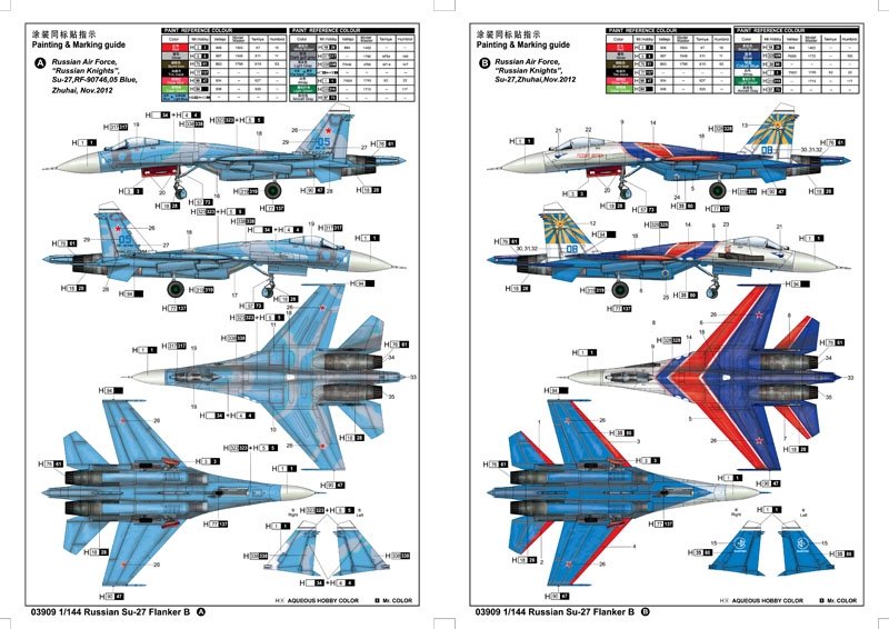 Trumpeter 03909 Russian Su-27 Flanker B 1/144 – obrázek 4