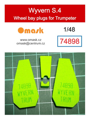 Omask 74898 Wyvern S.4 wheel bay plugs (for Trumpeter) 1/48