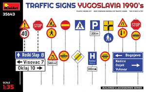 MiniArt 35643 TRAFFIC SIGNS. YUGOSLAVIA 1990&amp;#39;s 1/35