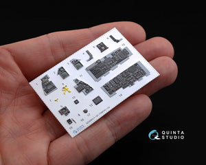 Quinta Studio QD32003 F-16C 3D-Printed &amp;amp; colored Interior on decal paper (for Tamiya kit) 1/32 – immagine 2