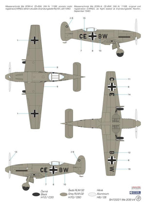 Special Hobby 72221 Messerschmitt Me 209V-4 1/72 – obrázek 2