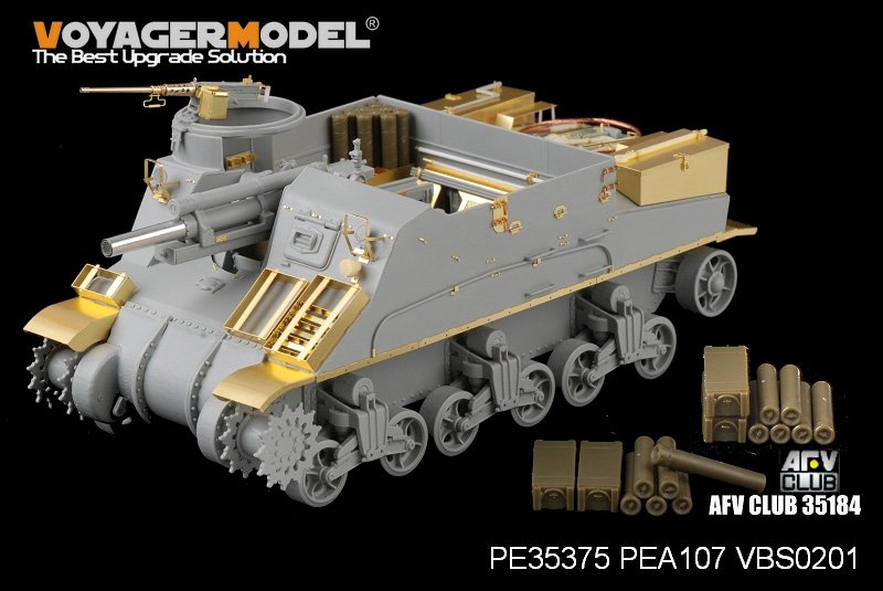 Voyager Model PE35375 WWII US M7 Priest Mid Production w/Ammunition case/telephone set for DRAGON 6637 1/35 – obrázek 2