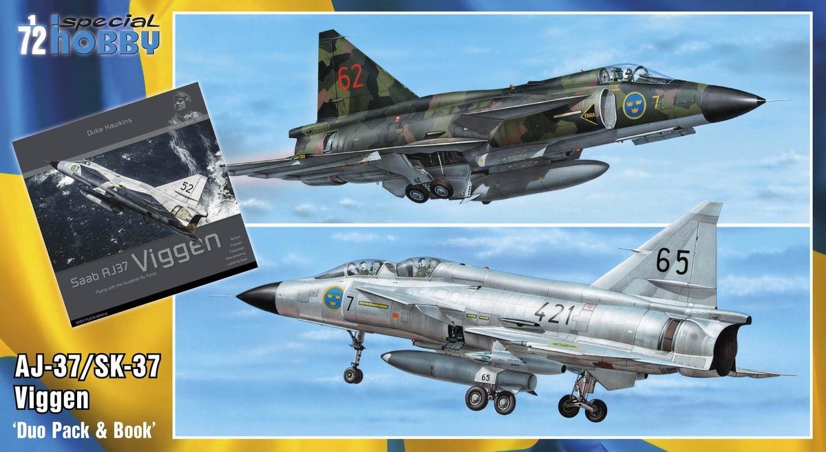 Special Hobby 72411 SAAB 37 Viggen Duo Pack &amp; Book 1/72