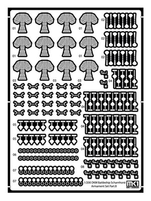 MK1 Design MS-20019 DKM Battleship SCHARNHORST ARMAMENT PARTS for Trumpeter 1/200 – image 4