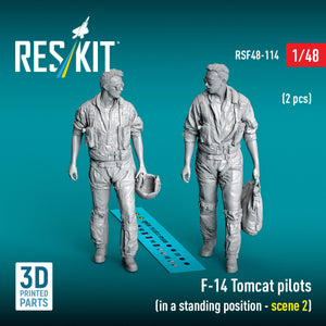 RESKIT RSF48-0114 F-14 Tomcat pilots (in a standing position - scene 2) (2 pcs) (3D Printed) 1/48