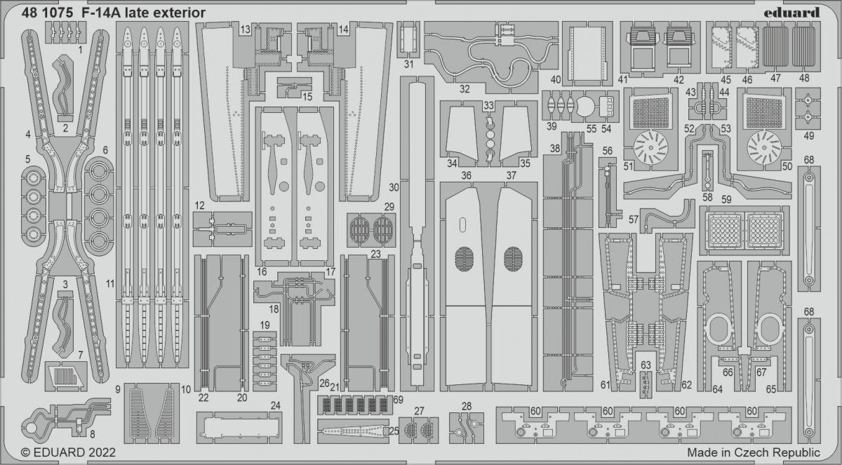 Eduard 481075 F-14A extérieur tardif TAMIYA 1/48