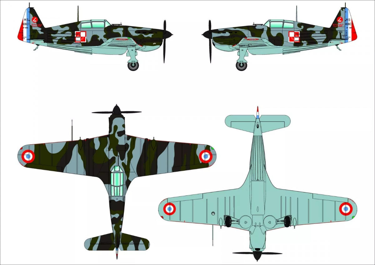 Dora Wings 48031 Morane-Saulnier MS.406C.1 - Battle Of France 1/48 – image 9
