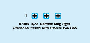 Trumpeter 07160 German King Tiger (Henschel turret) with 105mm kwk L/65 1/72 – obrázek 3