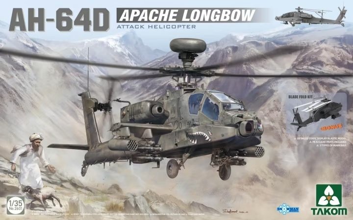 Takom 2601 AH-64D Apache Longbow 1/35