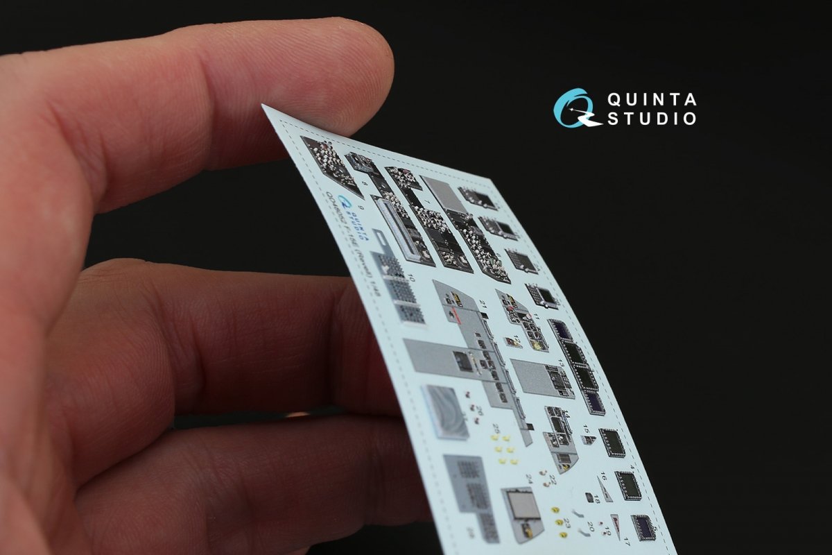 Quinta Studio QD48052 F-15E 3D-Printed &amp;amp; colored Interior on decal paper (for Revell kit) 1/48 – image 5