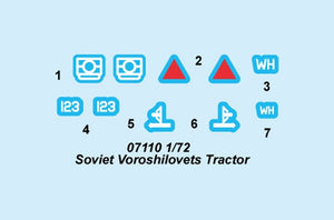 Trumpeter 07110 Soviet Voroshilovets Tractor 1/72 – image 3