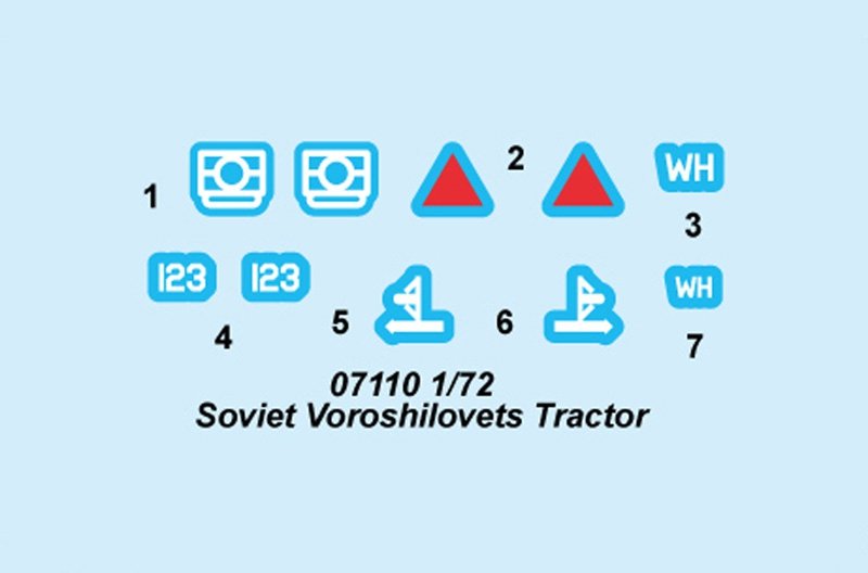 Trumpeter 07110 Soviet Voroshilovets Tractor 1/72 – image 3
