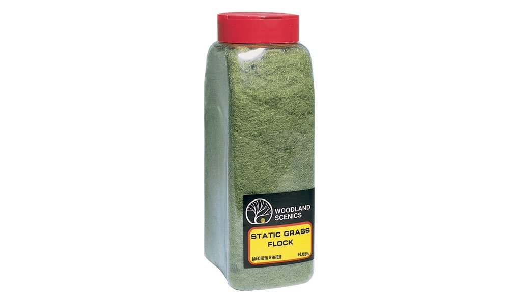 Woodland Scenics WFL635 Flock Medium Green 0.95L – image 2