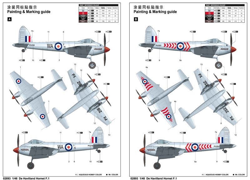 Trumpeter 02893 De Havilland Hornet F.1 1/48 – Bild 3