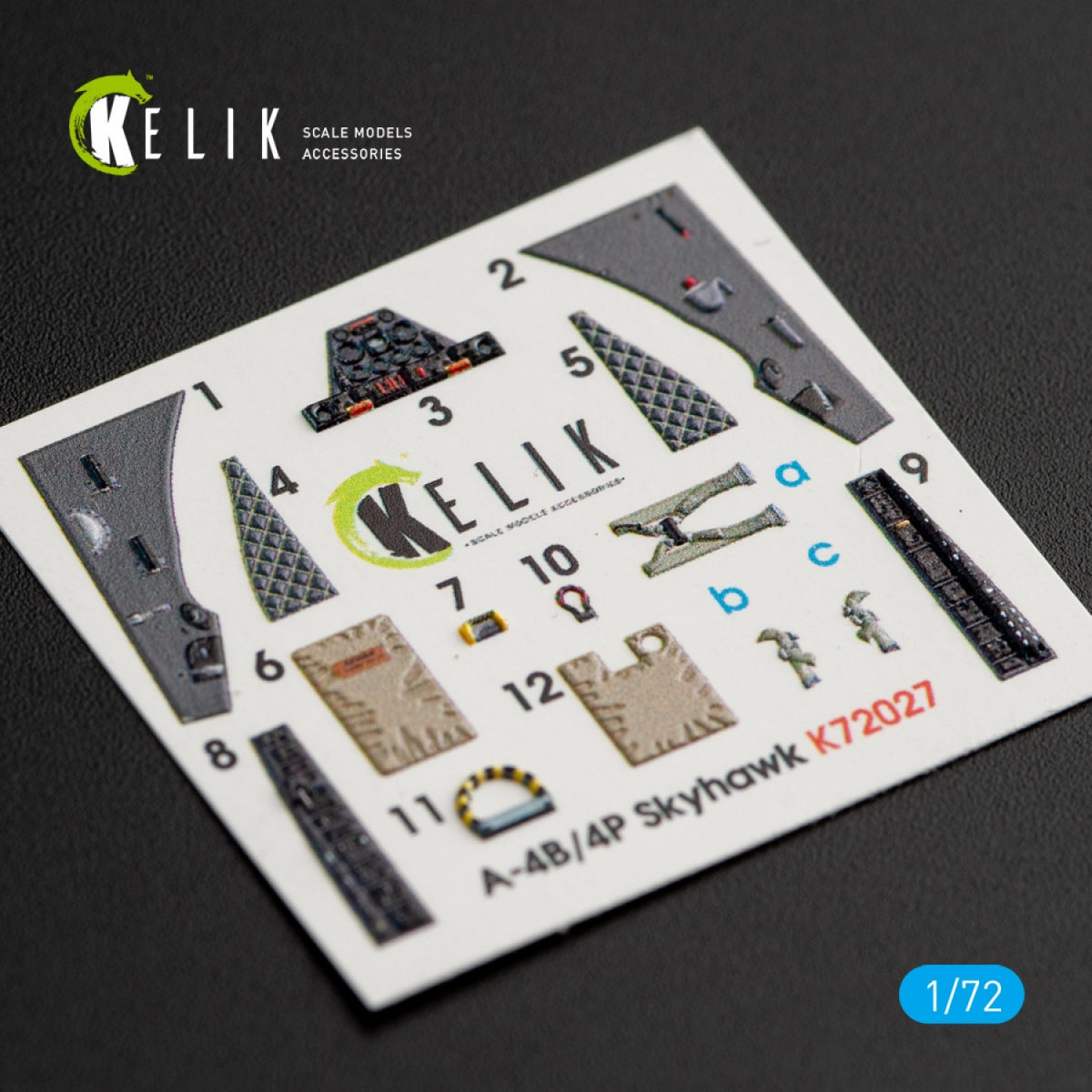 KELIK K72027 A-4(B,P) "SKYHAWK" INTERIOR 3D DECALS FOR AIRFIX KIT 1/72