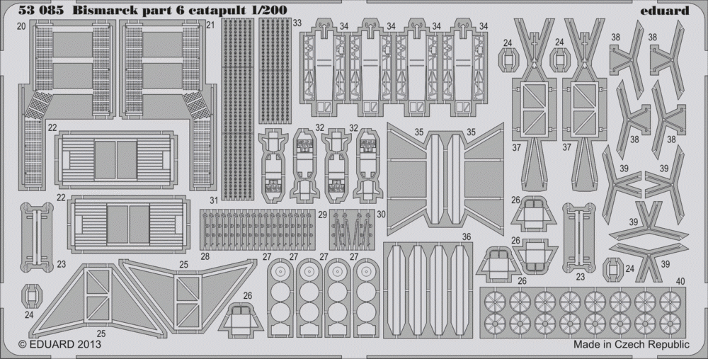 Eduard 53085 Bismarck part 6 - catapult 1/200 TRUMPETER – image 2