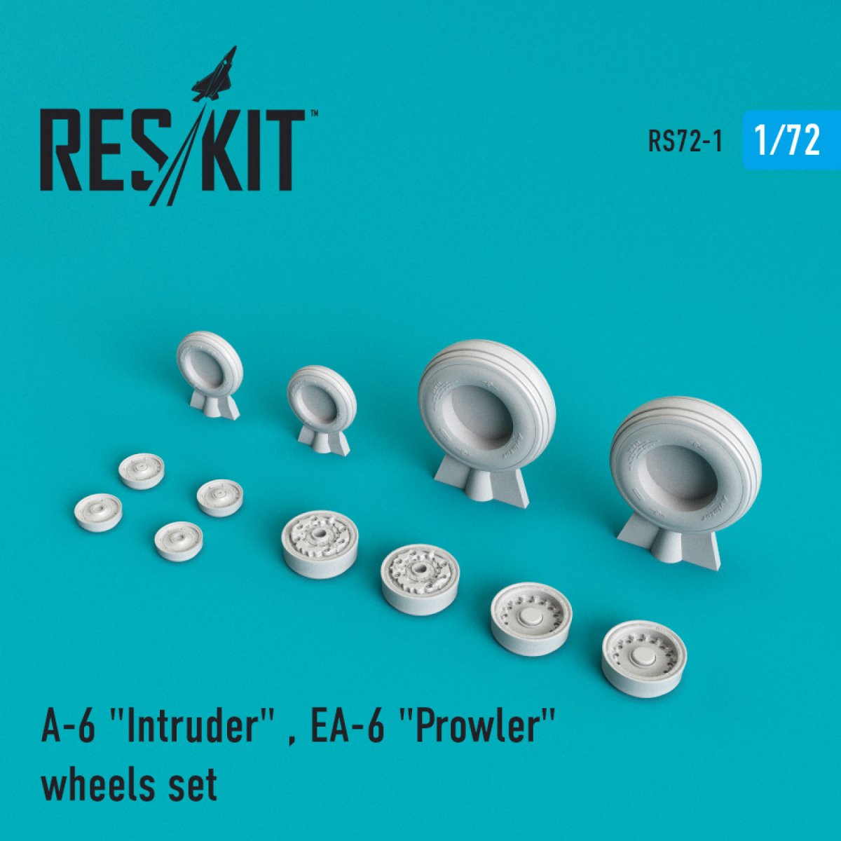 RESKIT RS72-0001 A-6 &amp;quot;INTRUDER&amp;quot; / EA-6 &amp;quot;PROWLER&amp;quot; WHEELS SET 1/72