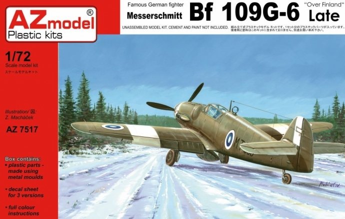 AZmodel AZ7517U Messerschmitt Bf 109G-6 NO BOX 1/72