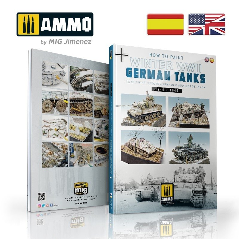 Ammo of Mig 6039 How to Paint Winter WWII German Tanks Multilingual (Eng - Spa)