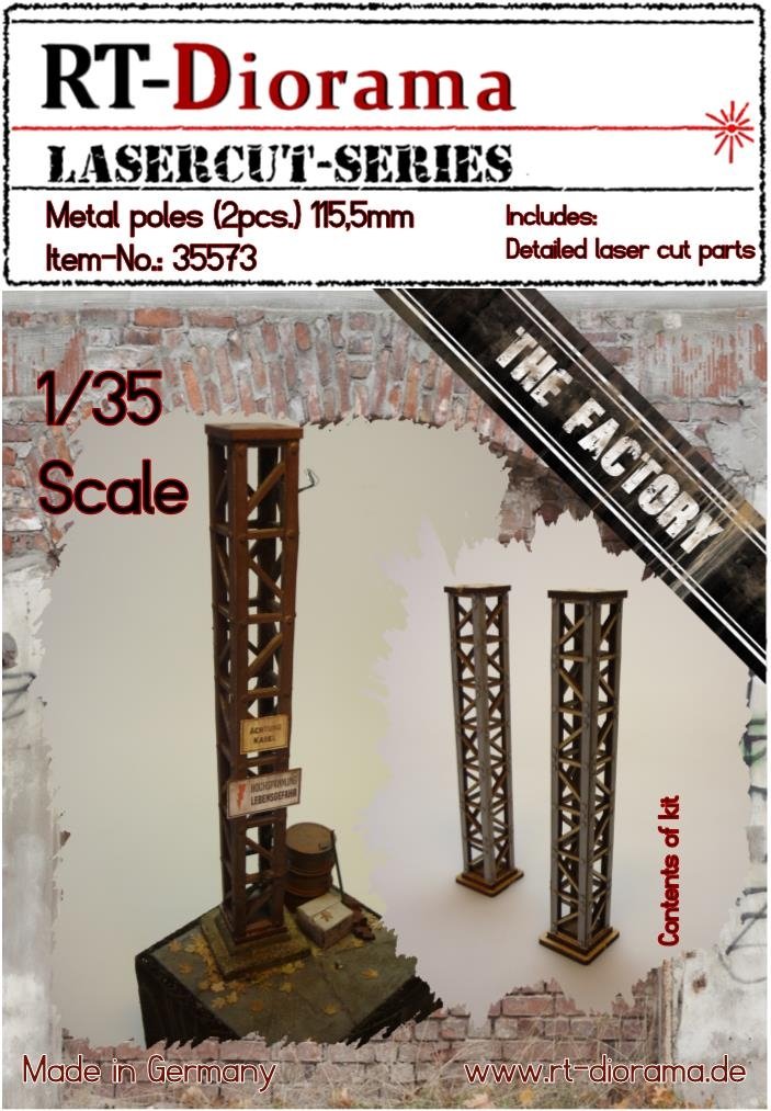 RT-Diorama 35573 Metal poles (2pcs.) 115.5mm 1/35