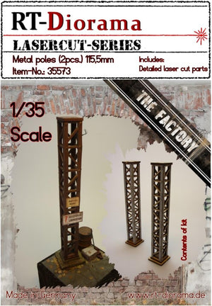 RT-Diorama 35573 Metal poles (2pcs.) 115.5mm 1/35