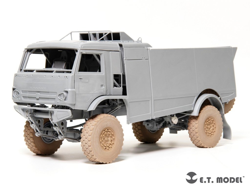 ET Model P35-131 KAMAZ-43509 Camion Roues affaissées et roues de secours pour kit Zvezda 1/35 – image 4