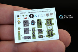 Quinta Studio QD32024 A6M2b (Mitsubishi prod.) 3D-Printed &amp;amp; colored Interior on decal paper (for Tamiya kit) 1/32 – image 3