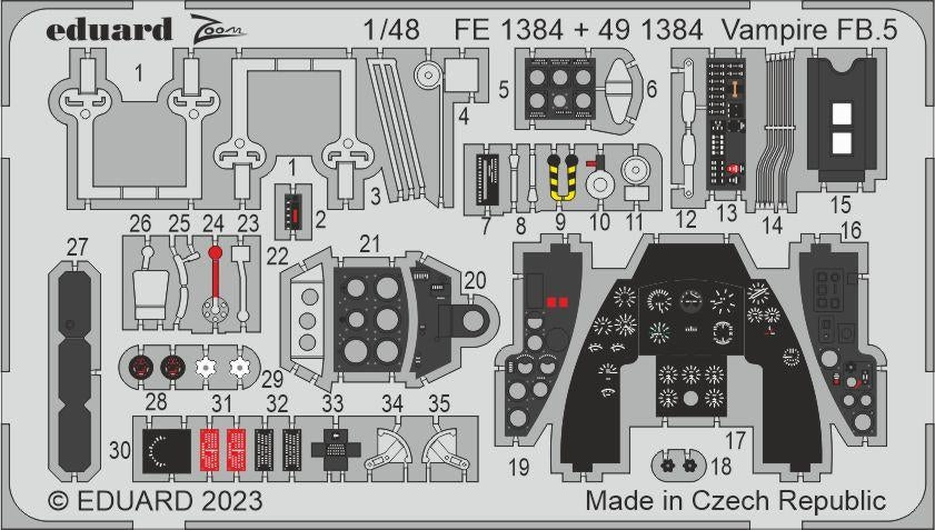 Eduard 491384 Vampire FB.5 Airfix 1/48 – imagen 2
