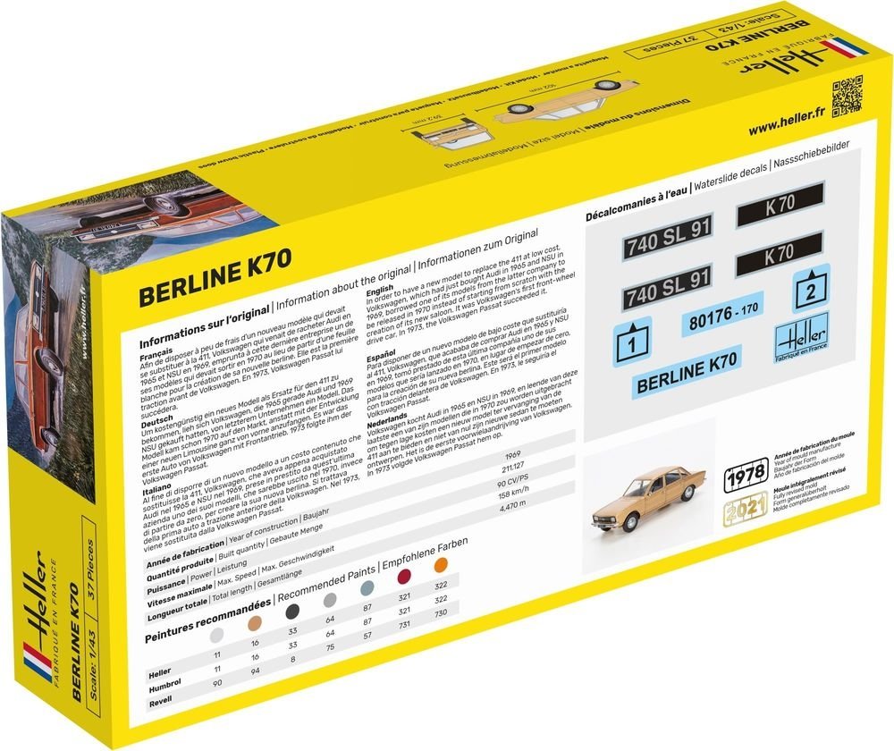 Heller 80176 Berline K70 1/43 – obrázek 2