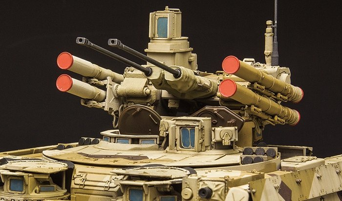 Meng Model TS-010 RUSSIAN TERMINATOR FIRE SUPPORT COMBAT VEHICLE BMPT w/KMT-8 1/35 – Bild 7