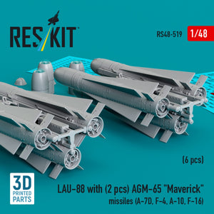 RESKIT RS48-0519 AGM-142 &amp;quot;Popeye 2/Have Lite&amp;quot; missiles (2 pcs) (3D Printed) 1/48 – immagine 3