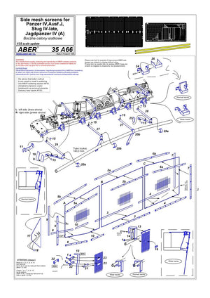 Aber 35A066 Side mesh covers for Pz.IV, Jagdpanzer IV (A), Stug.IV- late (1/35) – image 3