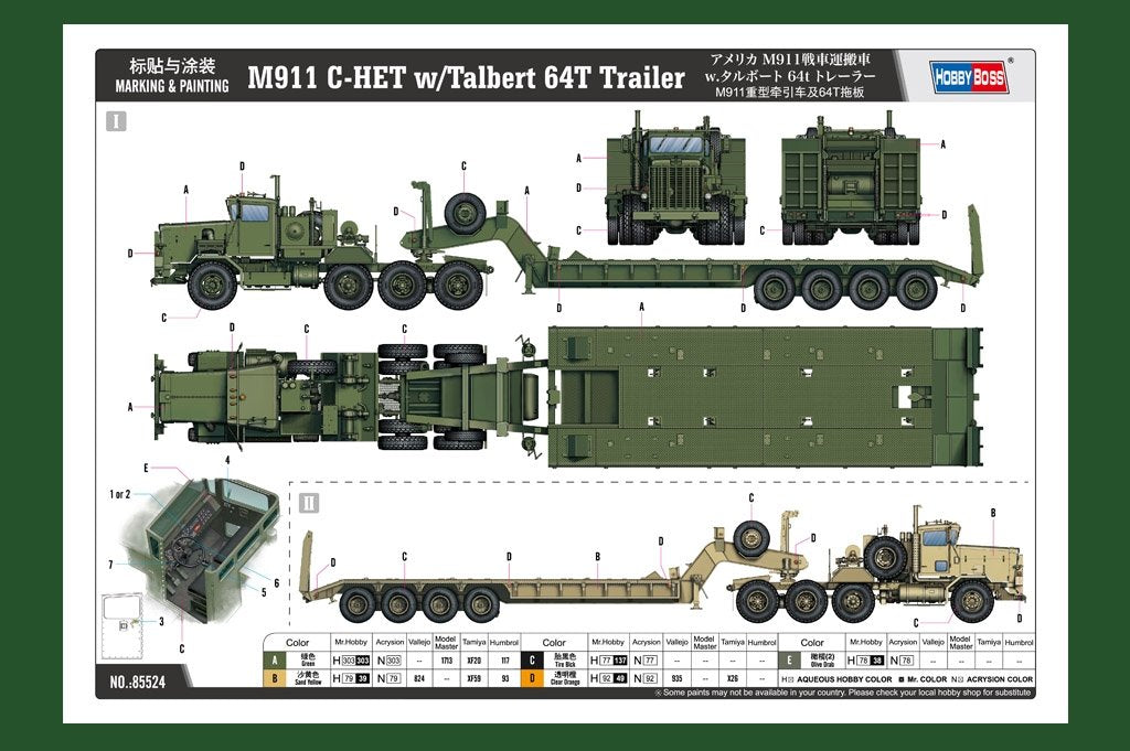 Hobby Boss 85524 M911 C-HET w/ Talbert 64T Trailer 1/35 – image 5