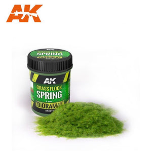 AK Interactive AK8219 GRASS FLOCK 2MM SPRING / Grass Flock